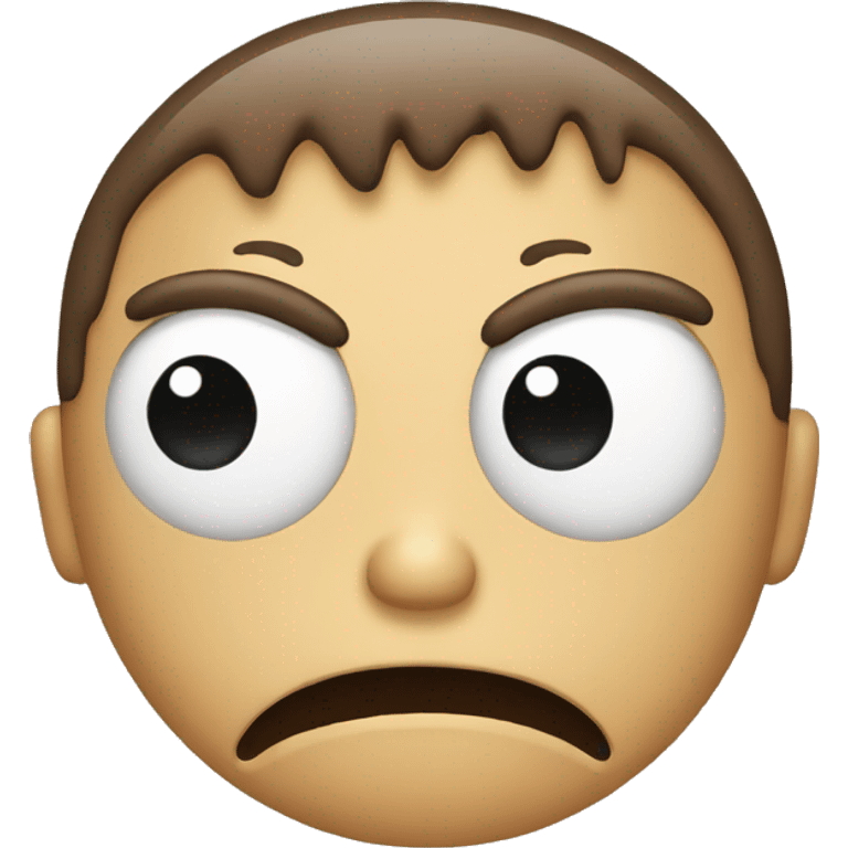 emoji with an angry four line symbol on head emoji