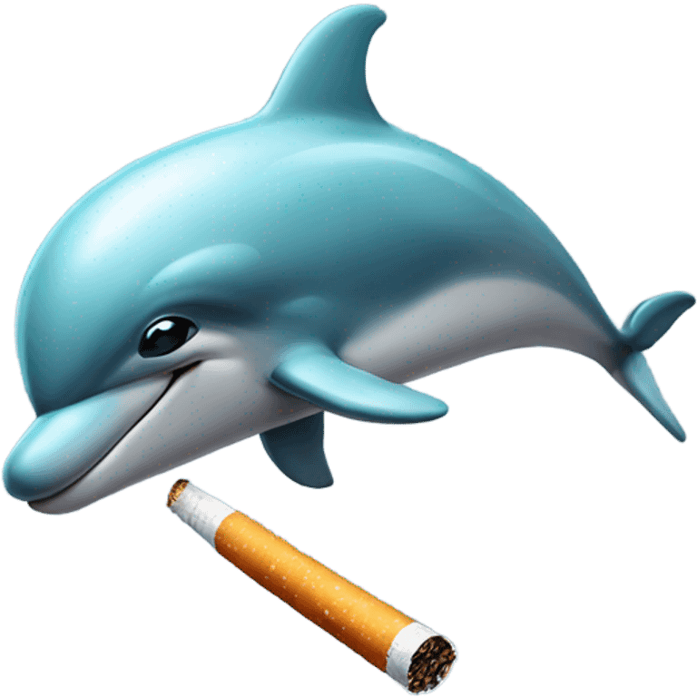 Dolphin with a cigarette  emoji