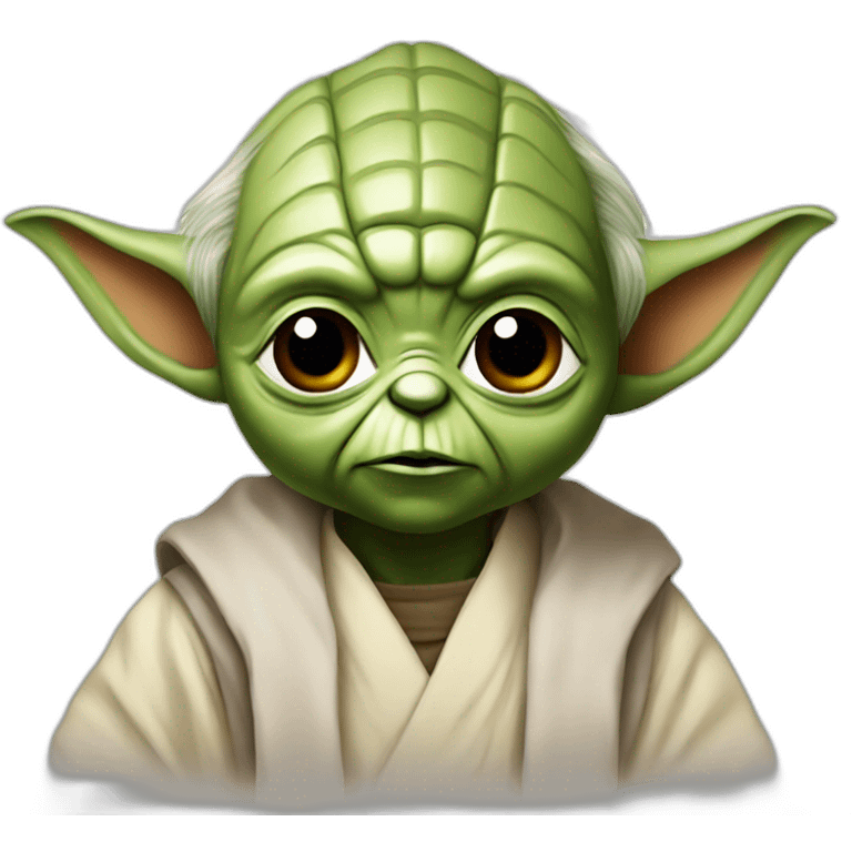 Yoda with bred emoji