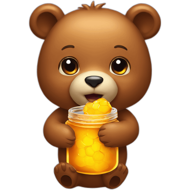 bear swapping honey emoji