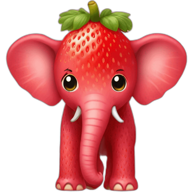 strawberry elephant emoji