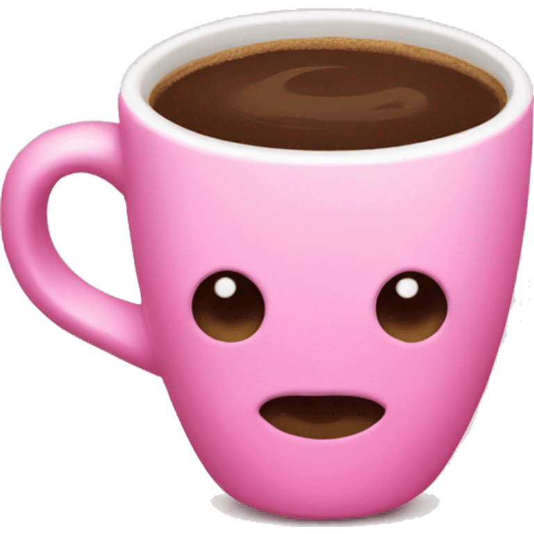 Pink coffee emoji