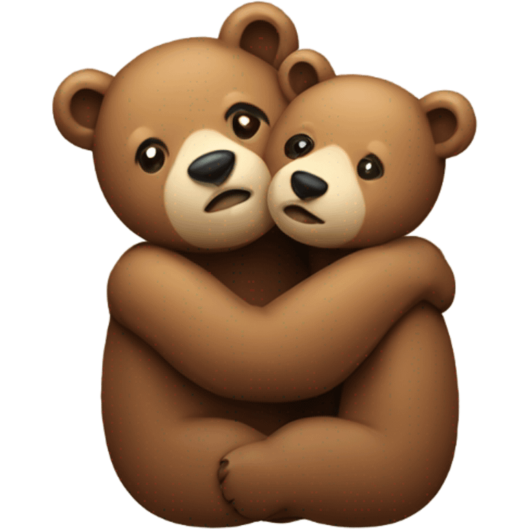 A bear hugging another bear emoji