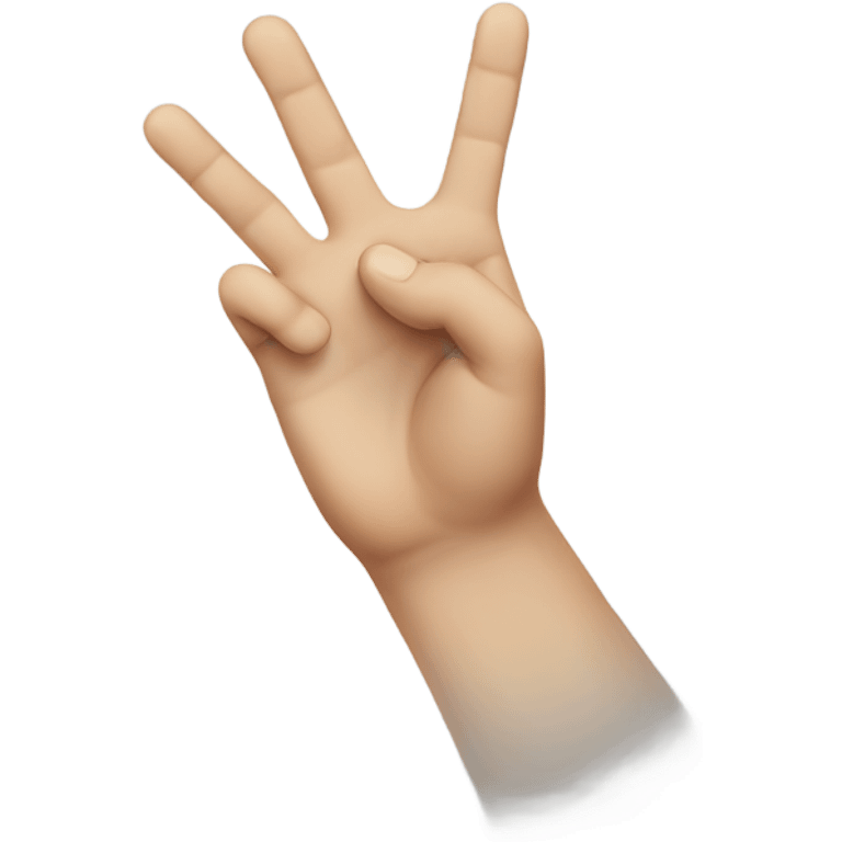 Hands that show the number 4 with fingers emoji