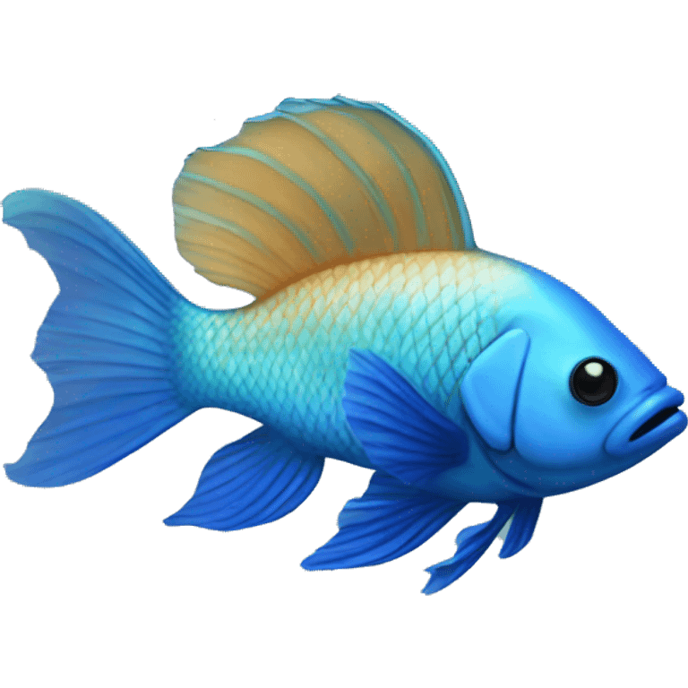 Blue beta fish emoji