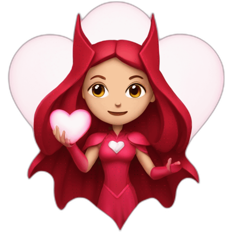 scarlet witch holding heart emoji