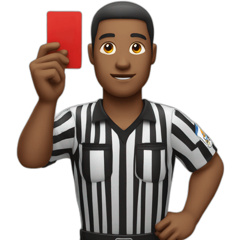 referee holding red card emoji