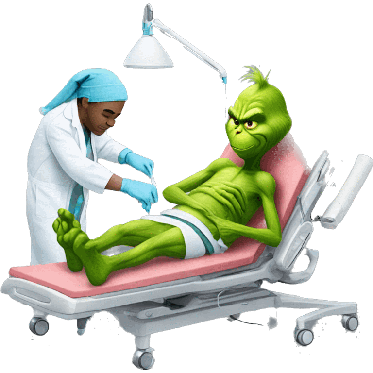 The grinch getting knee surgery emoji