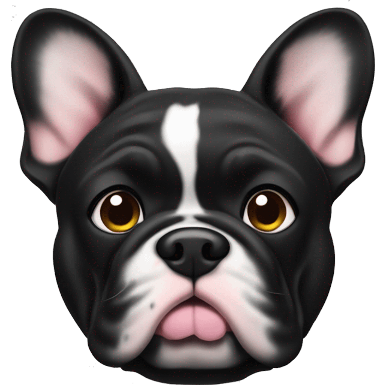 French bull dog black emoji