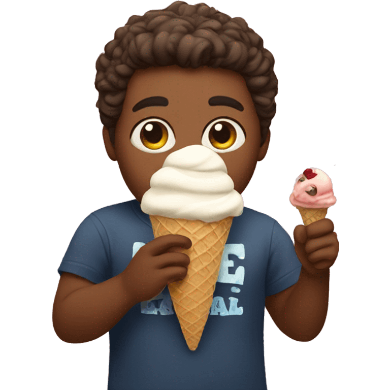 Me eating ice cream emoji