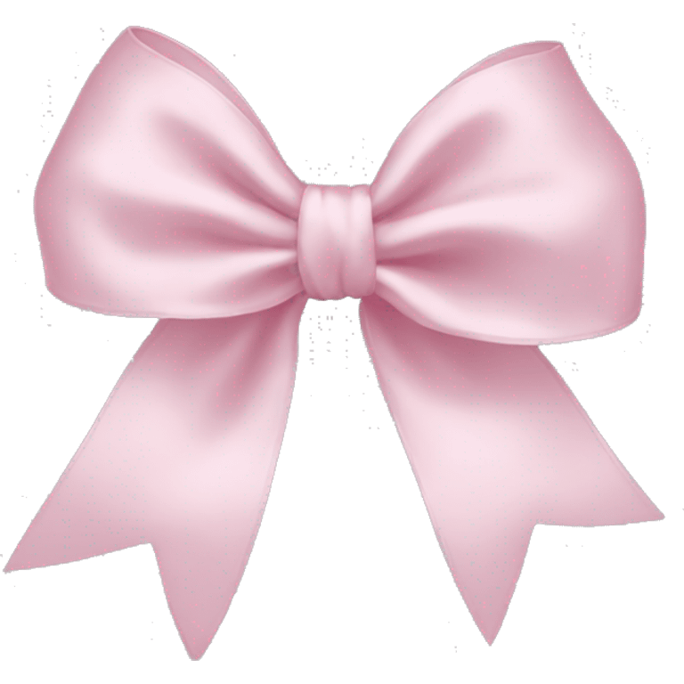 Silk light pink bow emoji