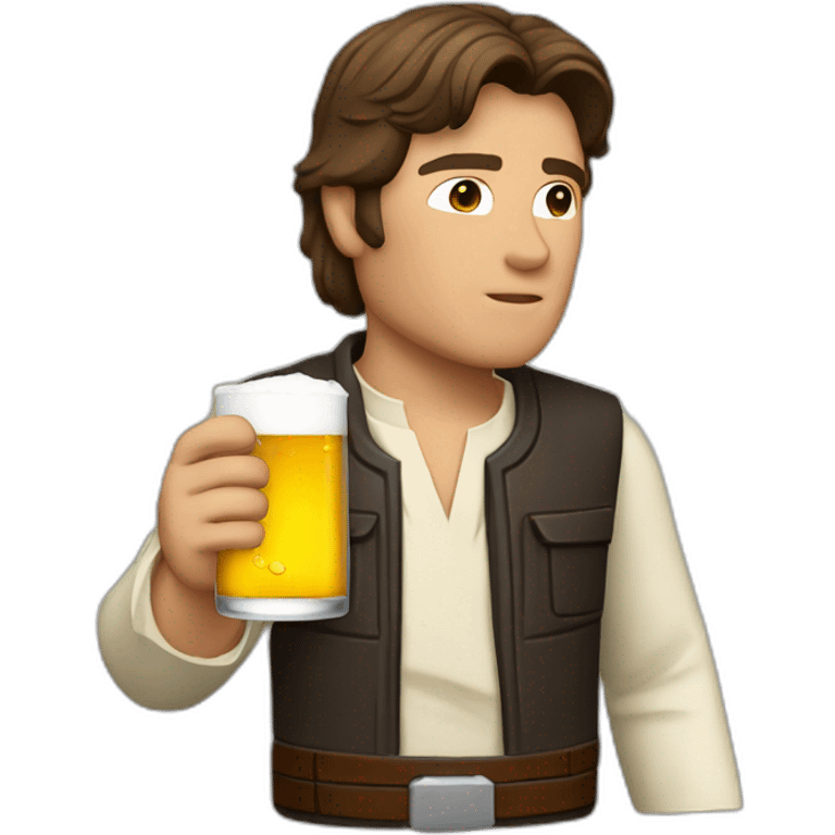 Han solo drinks beer emoji