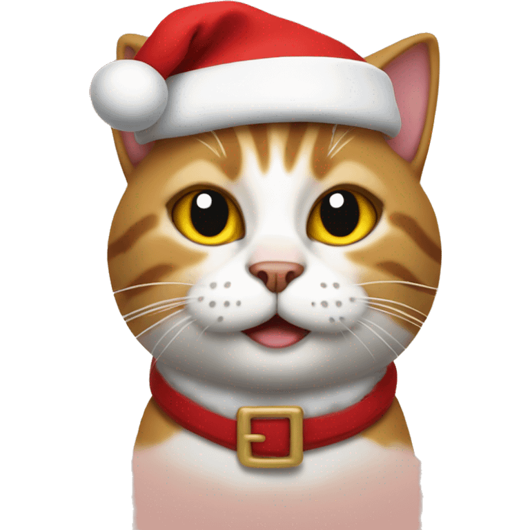 cat dressed as santa claus emoji