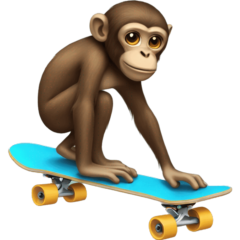 Monkey on a skateboard  emoji