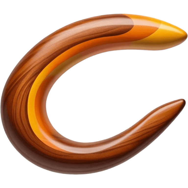 Cinematic Realistic image of a classic boomerang, rendered with detailed wood grain textures and vibrant colors, set against a sunlit outback landscape that emphasizes its iconic Australian heritage emoji