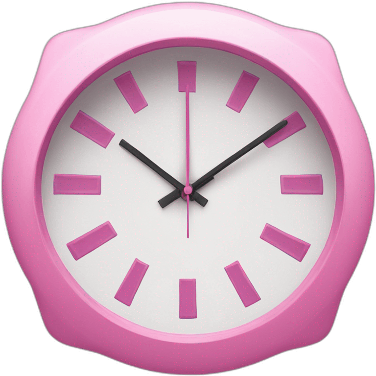 Reloj rosa emoji