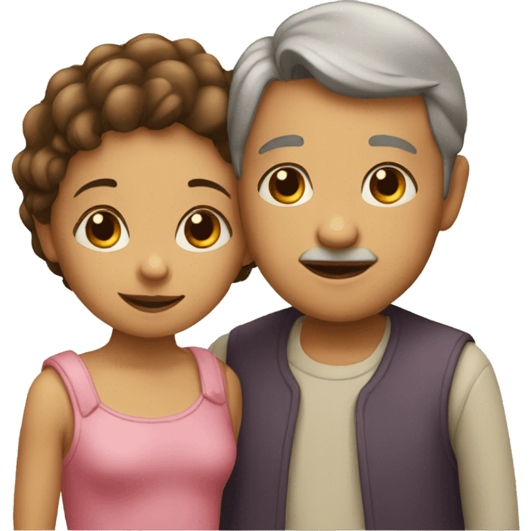 young child and old lovers emoji