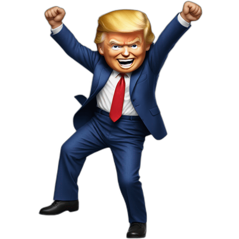 Trump as chucky dancing emoji