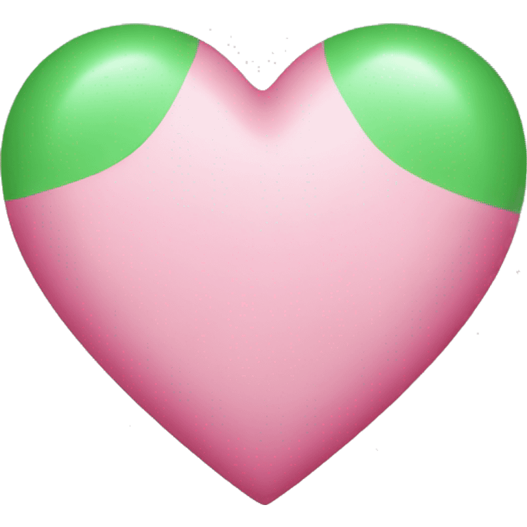 pink and green heart  emoji