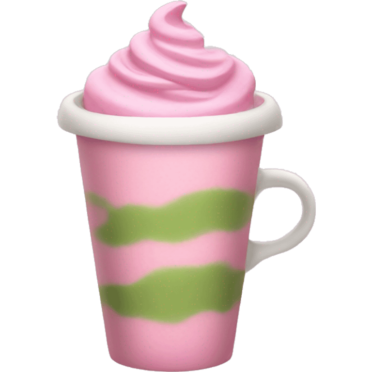 Pink matcha latte  emoji