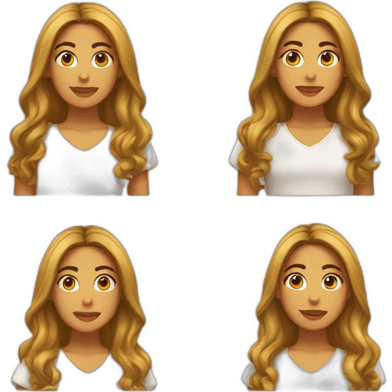 Chica blanca cabello castaño emoji