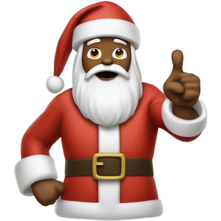 santa with thumbs down emoji