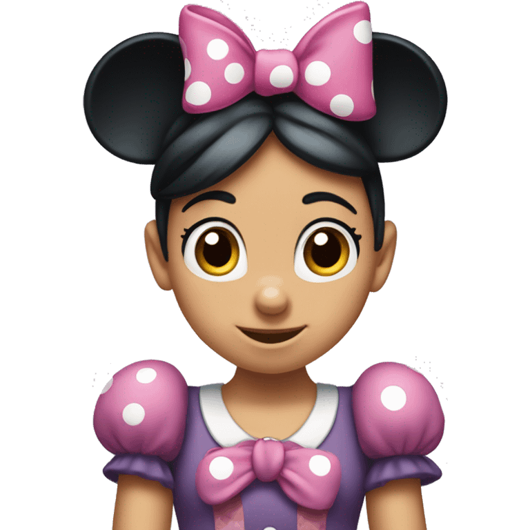 Minnie Mouse wearing bow emoji