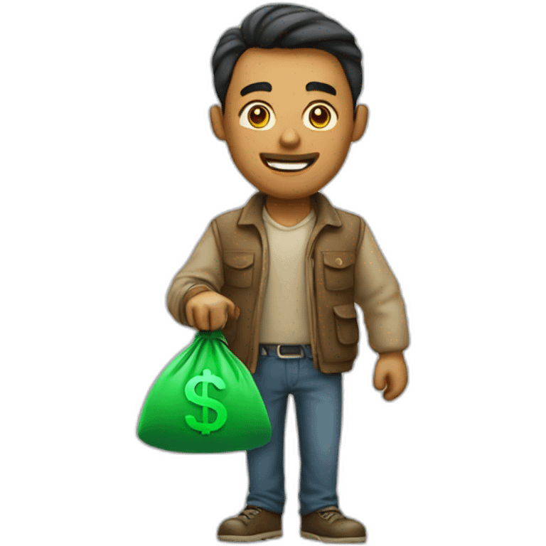 man with money bag emoji