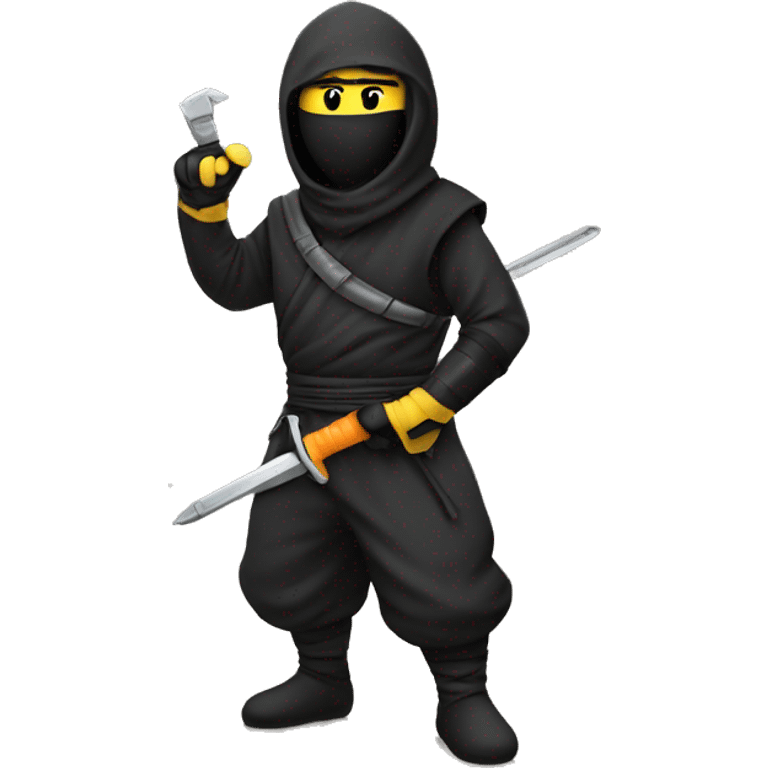 ninja with iphone and screwdriver emoji