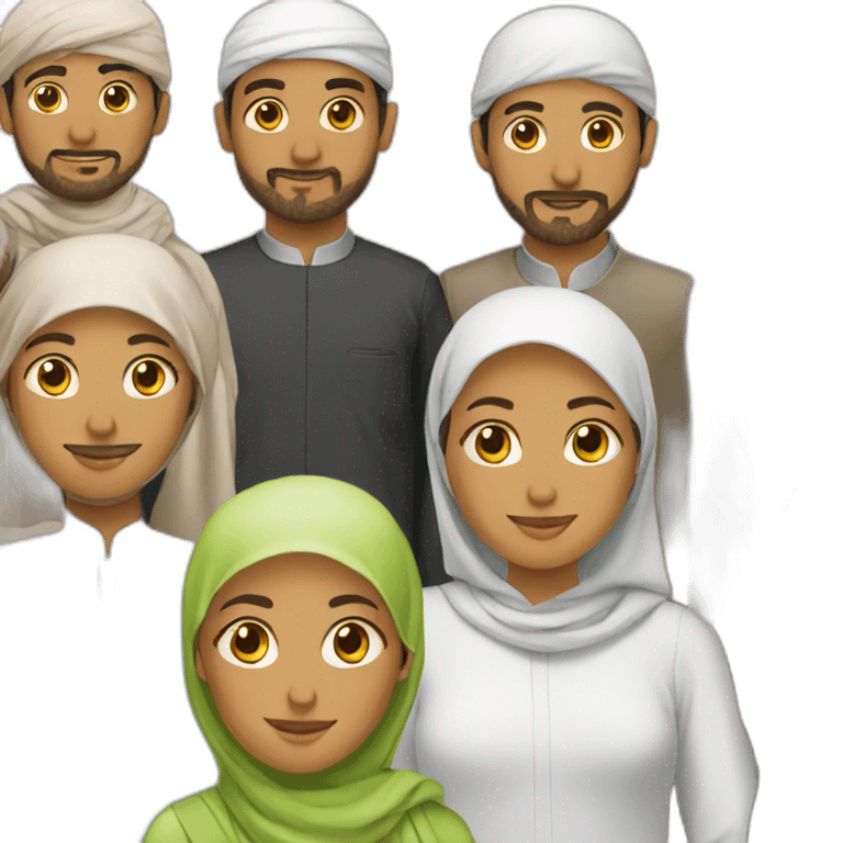 Group of muslim  emoji