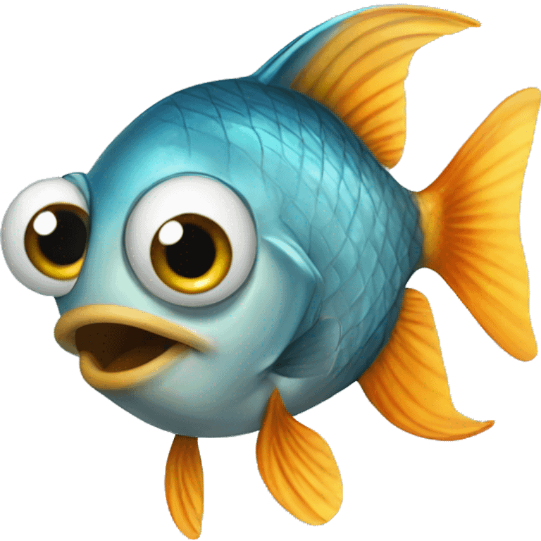 Fish with big eyes  emoji