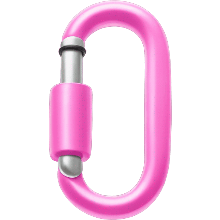 Pink carabiner  emoji