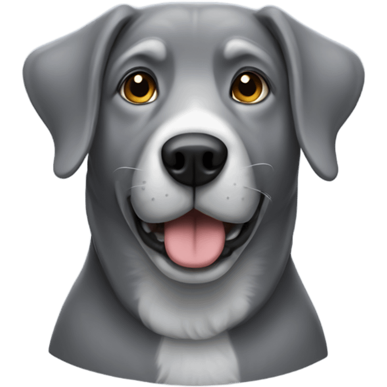 A grey dog emoji