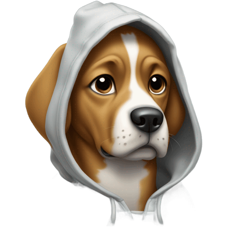 dog wearing a hoodie emoji