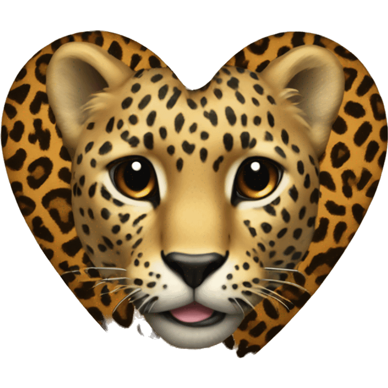 Heart with leopard print  emoji