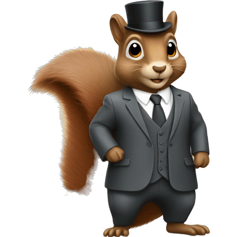 Squirrel in a suit emoji