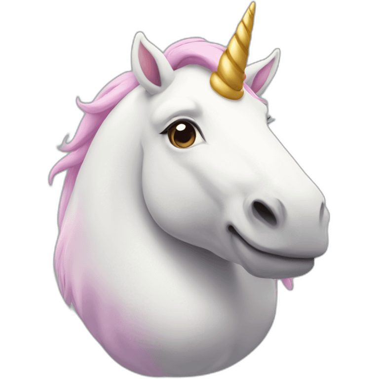 Obese unicorn emoji