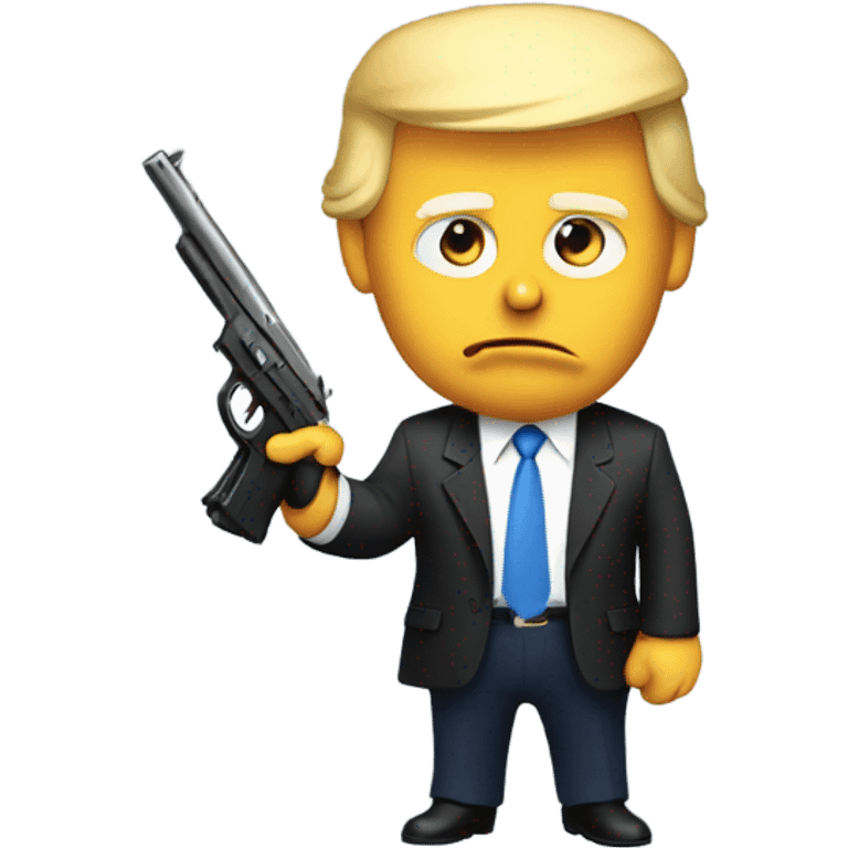 Donal trump with a gun  emoji