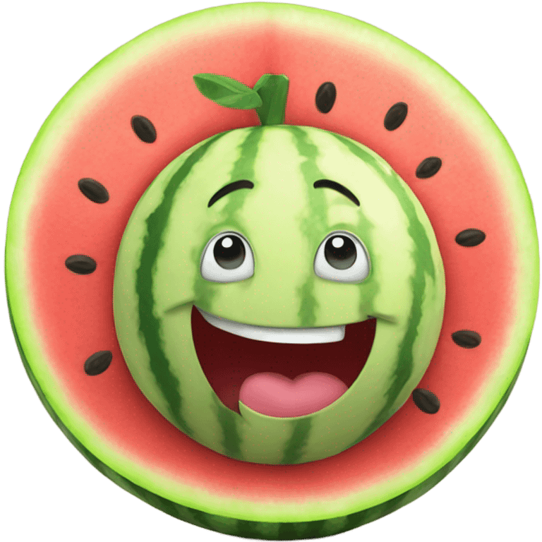 watermelon happy emoji