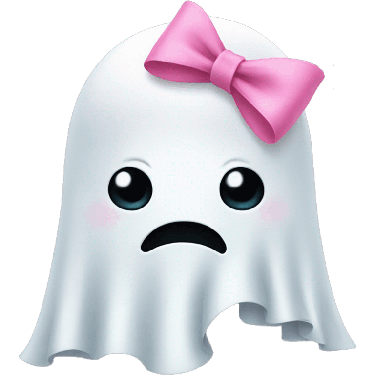 Ghost + pink bow emoji