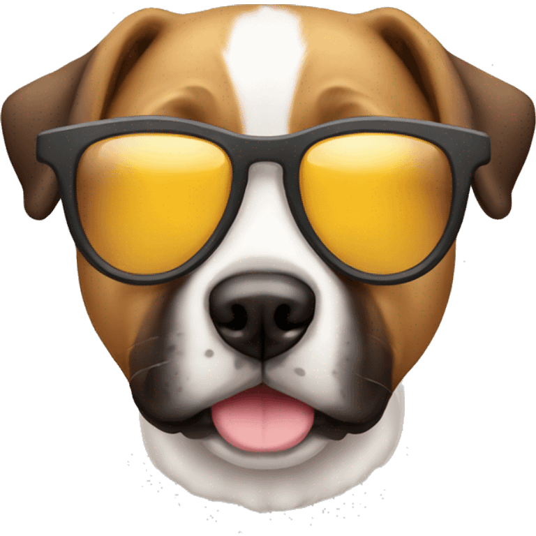 Cachorro com óculos de sol emoji