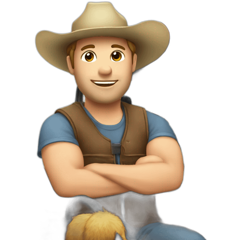 Tracteur sur vache emoji