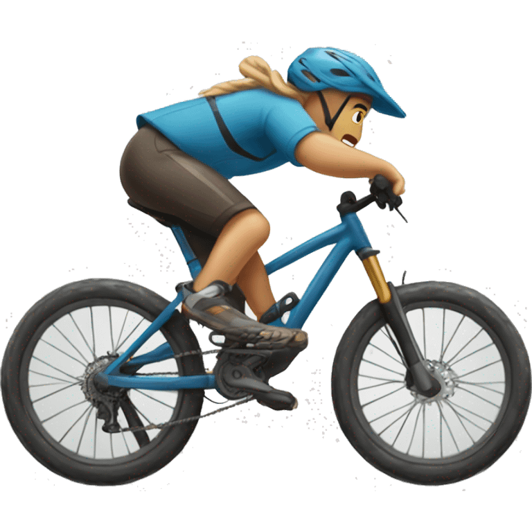 downhill mountain biking emoji