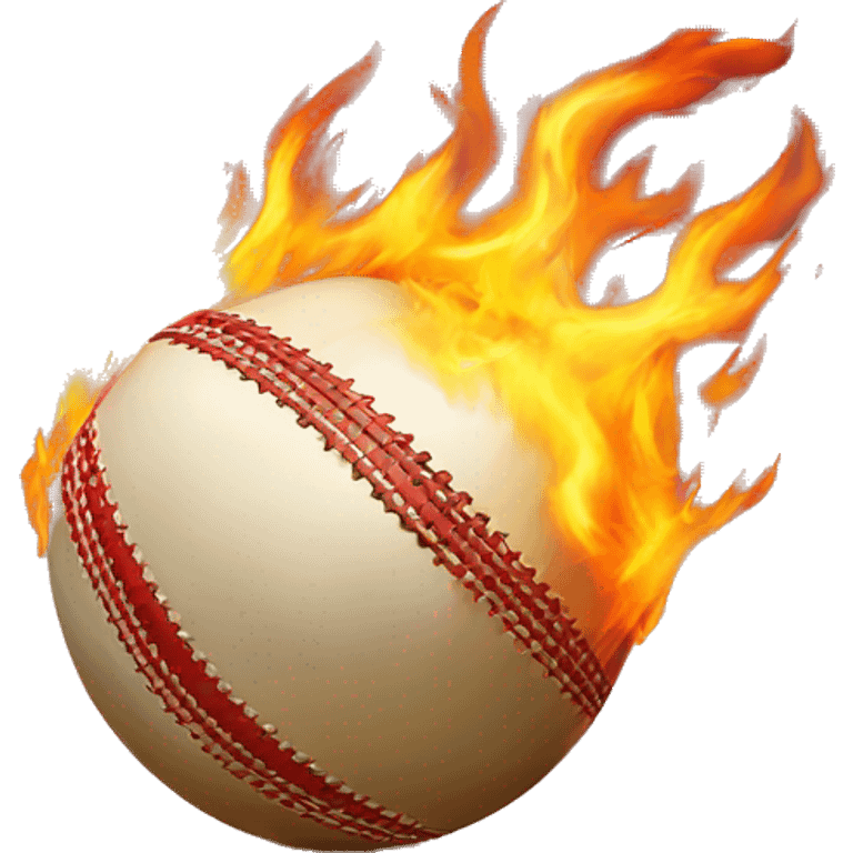 Cricket ball on fire feels like moving emoji