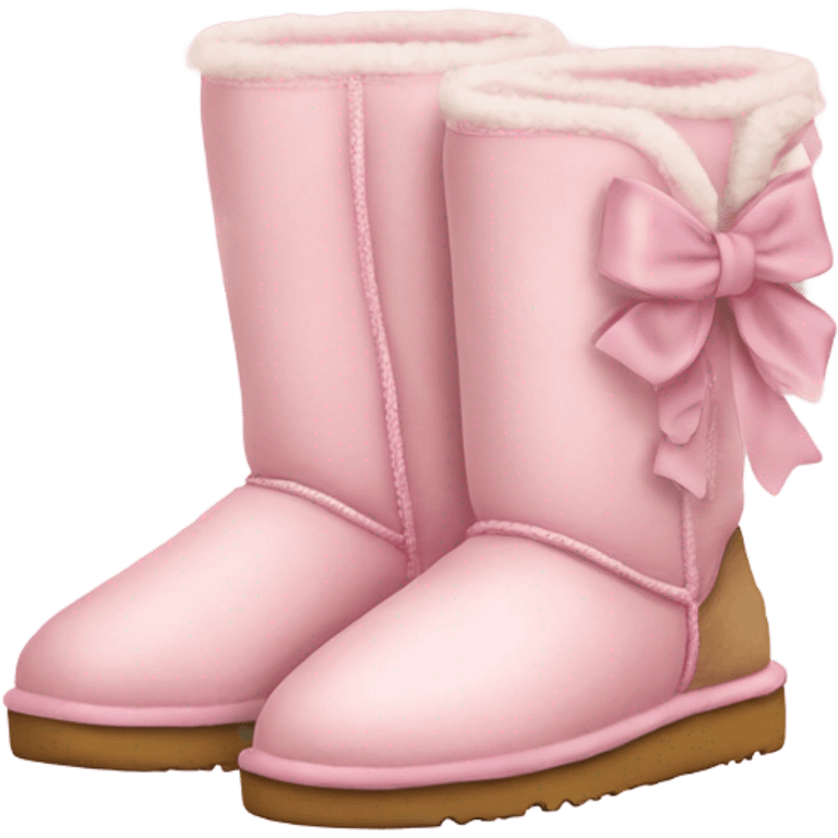 light pink uggs with bow emoji