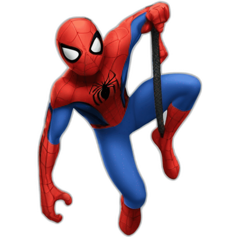 spiderman hanging upside down emoji