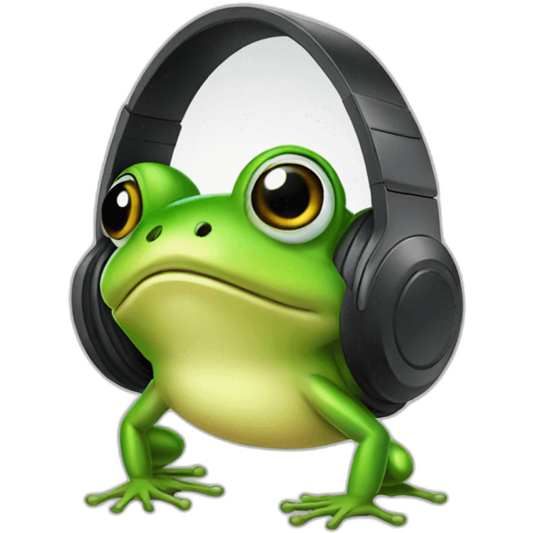 frog headphones emoji