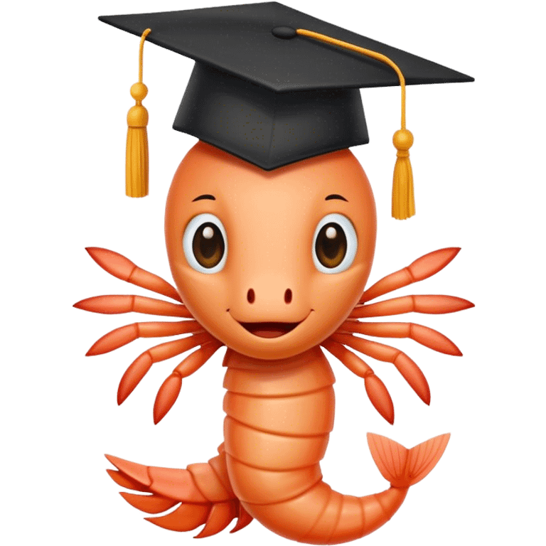 shrimp with phd hat emoji