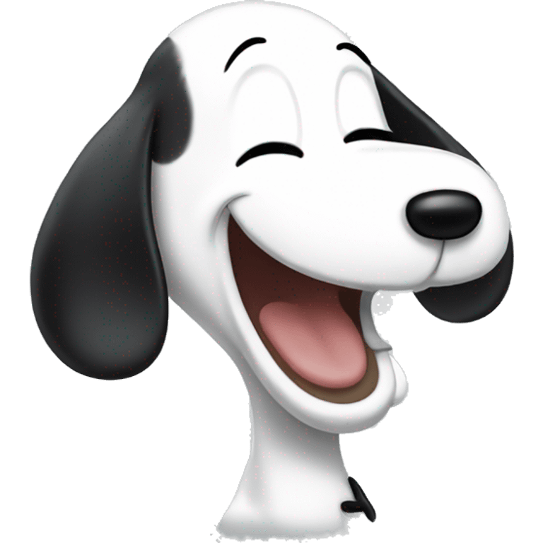 snoopy laughing face only emoji