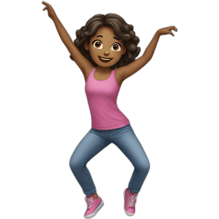 girl dancing casual emoji